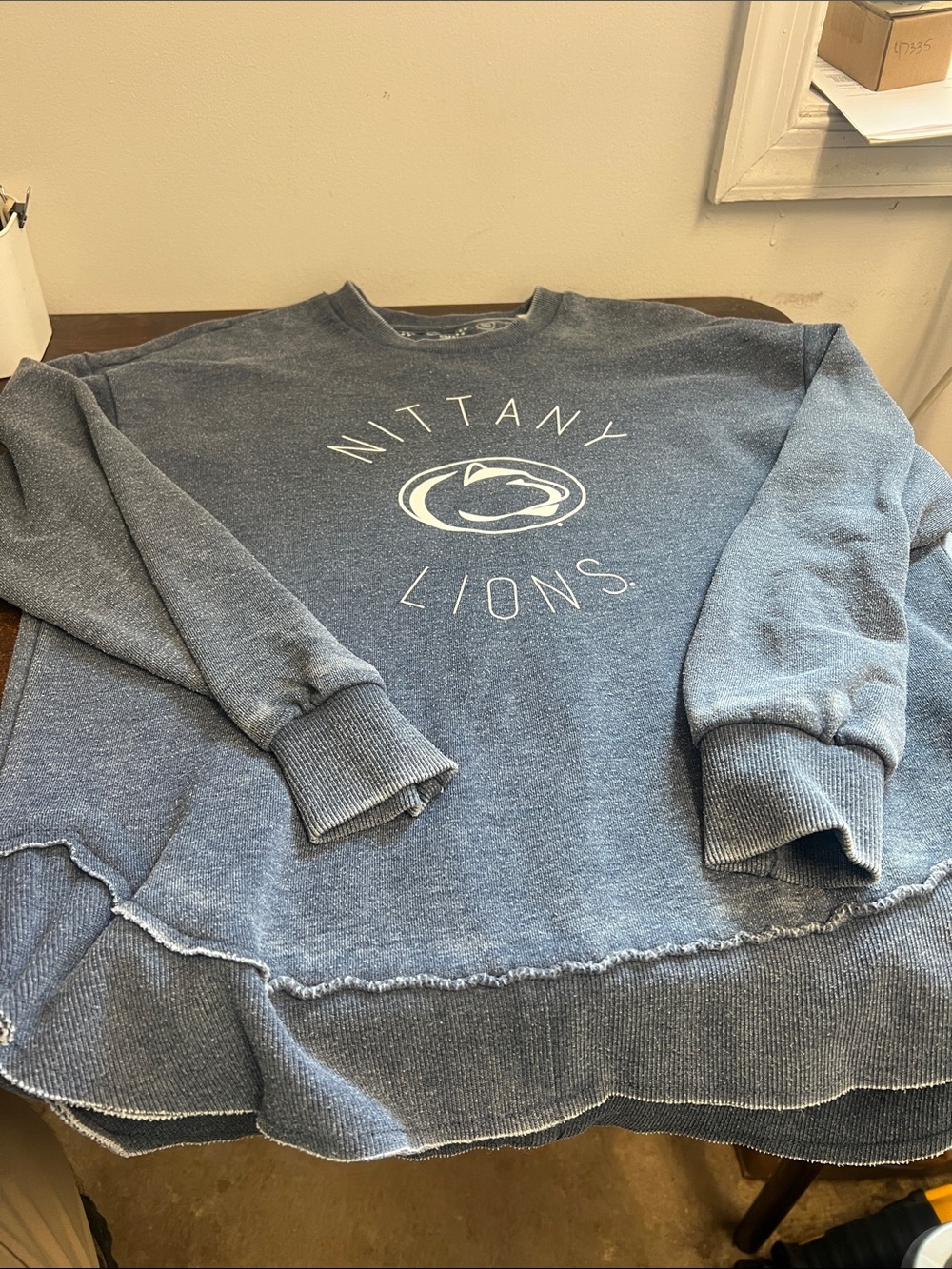 NCAA Washed Blue Nittany Lions Crewneck Sweatshirt